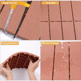 Plastic Interlocking Deck Tiles, 11.8"x11.8", Patio Flooring Outdoor Waterproof All W2882P204558