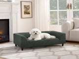 Pet sofa with backrest and armrests, modern rectangular pet sofa suitable for small and medium dogs, 03678423