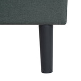 Queen Size Upholstered Platform Bed Frame with Modern Button Tufted Linen Fabric Headboard, No Box W311P195324