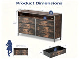 6-Drawer Cabinet with Non-Woven Fabric Drawers and Shelves TV Cabinet with RGB Light Strip US 47450333