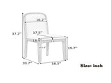 TREXM Vintage Style Dining Chair Set with 4 Upholstered Chairs for Dining Room and Living Room N715P400659P