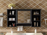 3-in-1 Bathroom Mirror Cabinet, 41-inch Wall Mounted Medicine Cabinet with Adjustable Shelf & Soft N710P358613B