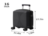 Non-TSA customs lock 4-in-1 PP trolley case, 16in, 20in, 24in, 28in, PP, black 83154876