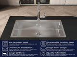 Stainless Steel Kitchen Sink, 30x19 Single Bowl, Overmount Handmade Sink in Dark Gray, with US 59818375