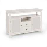 52.8" Rattan Sideboard, Boho Farmhouse Storage with Adjustable Shelves, Accent Buffet B082P232946