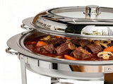2pcs Stainless Steel Glass 6L Viewable Disassembly Buffet Stove, Oval Shape, Silver 81833216