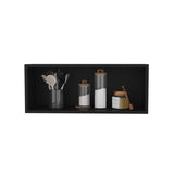 ZNTS Wall Cabinet 12" H, 1 Spacious Shelf, Black B097P250900