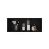 Wall Cabinet 12" H, 1 Spacious Shelf, Black B097P250900