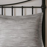 7 Piece Printed Seersucker Comforter Set Grey King B03597115