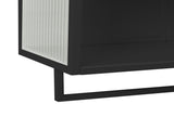 23.62"Glass Doors Modern Two-door Wall Cabinet with Featuring Two-tier Enclosed Storage, an Open W757143036