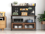 Kitchen Bakers Rack with Door, Microwave Oven Stand, Utility Storage Shelf, Durable Kitchen W331P283643