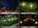 Warm white 6-pack 120 LED 8-mode solar fireworks light, outdoor garden waterproof fireworks light, 62955353