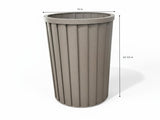 Round Strata Column Planter LG - Grey Brown B2755P462161