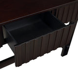 52 inch Sofa Table with Storage Drawers, Mid Century Farmhouse Fluted Console Table with Solid Wood W1202P227362