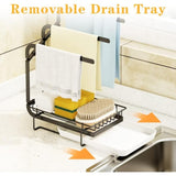 ZNTS Kitchen sink sponge holder with drainage tray, kitchen sink storage container sponge brush soap tray 33223747