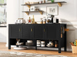 55.1''Storage Sideboard with 4-Doors,Multi Functional Buffet with Open Shelf and 2-Tiers N711P345165B