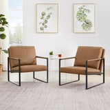 ZNTS Lounge, living room, office or the reception area Leathaire accent arm chair with Extra thick padded W135958321