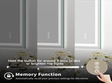 24x32" Frameless Tempered Mirror Dual LED Light Strips Front and Back LightingUnable ship on 08716242