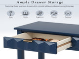 U_Style 60'' Fir Veneer Entryway Table Honeycomb-patterned Fronts,Modern Stylish Console Table N711P230811V