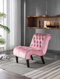 COOLMORE Modern Velvet Armless Accent Living Room Chair / Leisure Chair,Upholstered Fabric Button W39550123