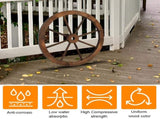 2pcs 24-Inch Old Western Style Garden Art Wall Decor Wooden Wagon Wheel Brown 37138993