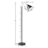 ZNTS Arched Metal Floor Lamp with Chimney Shade B03596590