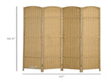 4-Panel 5.6ft Folding Privacy Screen Freestanding Room Divider for Indoor Space 92444375