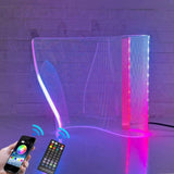 ZNTS Modern Curved RGB Table Lamps for Bedrooms and Desks - Futuristic Ambient Mood Lighting for Gaming 60909449