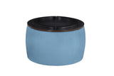 Round Ottoman Set with Storage, 2 in 1 combination, Round Coffee Table, Square Foot Rest W142065118