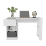 120-Home 47" Wide One Drawer Desk , Four Shelves, Writting Desk, Gamer Desk, Home Office, Living B200P253740