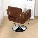 ZNTS 360&deg; Swivel Faux Leather Swivel Salon Barber Chair Height Adjustable for Men & Women for Haircut W676P187962