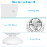 Air Circulator Desk Fan Portable Desktop Rechargeable Oscillating Fan with 4 Speeds 360 Degree Tilt 57460143
