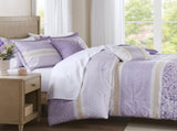 5 PCS Full/Queen Seersucker Comforter Set with Throw Pillows B035P366534