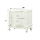 Dorothy Ivory Finish Nightstand W/2 Drawers B2726P327447