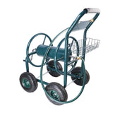 ZNTS Garden Hose Reel Cart - 4 Wheels Portable Garden Hose Reel Cart with Storage Basket Rust Resistant 19822772