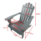 Outdoor or indoor Wood Adirondack chair, foldable, grey W49591472