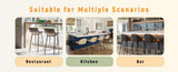 Fashionable and Comfortable - Two Sets of Ergonomic High Legged Bar Chairs, With Black Breathable W1151P279689