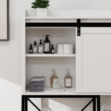 Over The Toilet Storage Cabinet, Bathroom Over Toilet with Sliding Barn Door,Adjustable W282138090