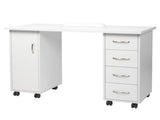 Manicure Nail Table with Drawer White 76449024