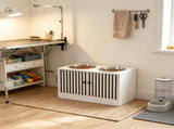 Elevated Dog Feeding Station with Storage Cabinet, 2 Stainless Steel Bowls & Slow Feeder for Large 12798914