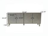 Stylish and Functional 4-Door Storage Cabinet with Pine Legs and MDF, for Living Room Bedroom,and W757P144373