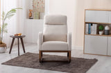 COOLMORE Rocking Chair, Modern Glider Chair, Recliner Armchair with Wood Legs and Side Pocket, W39590163