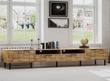 Mid Century TV Stand 2 Drawers, Media Console Table for TVs up to 85'', Entertainment Center N710P193724P