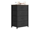 4 Drawer Dresser with Durable Steel Frame & Handles for Adult for , Living Room, Black 29829281