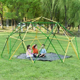 13ft Geometric Dome Climber Play Center, Kids Climbing Dome Tower with Hammock, Rust & UV Resistant MS306993AAL