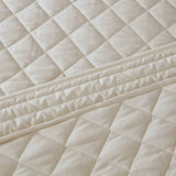 4 Piece Cotton Reversible Tailored Bedspread Set Khaki King B03597517