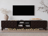 Modern Mid-Century Media Console with 4 Drawers and Cable Management, TV Console Table for TVs up to W757P305596