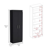 Nepal Pantry Cabinet, Space-Efficient 2-Door Design with Multiple Shelves B070P173198