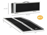 6' Threshold Ramp,Portable Wheelchair Ramp,Carpeted Foldable Handicap Ramp 97227882