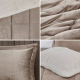 Full/Queen Plush to Sherpa Down Alternative Comforter Set B035100485